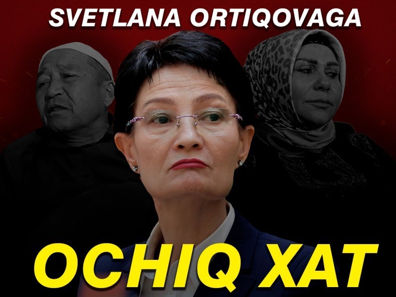 Svetlana Ortiqovaga ochiq xat